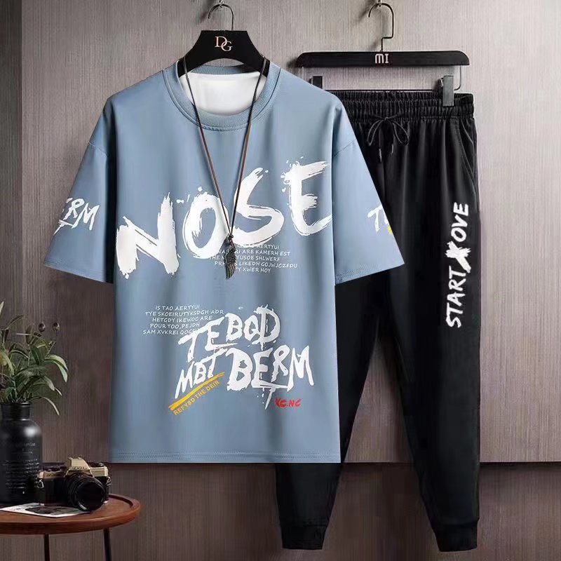 Áo Thun Tay Ngắn Cổ Tròn Dáng Rộng In Họa Tiết Graffiti Phong Cách Hip Hop Thời Trang Mùa Hè Cho Nam