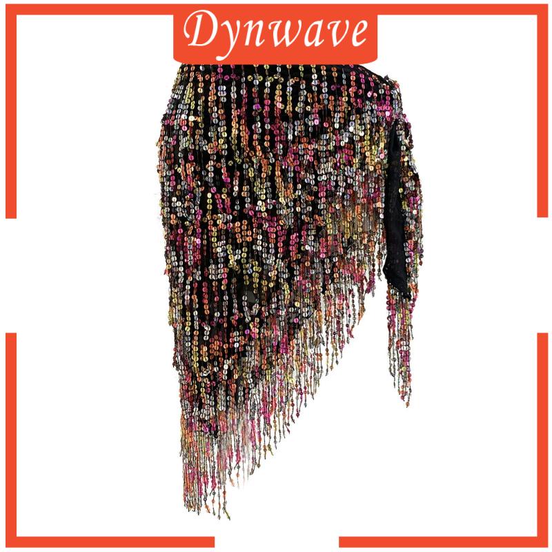 Khăn Choàng Tua Rua Đính Kim Sa Lấp Lánh Dùng Biểu Diễn Múa Bụng