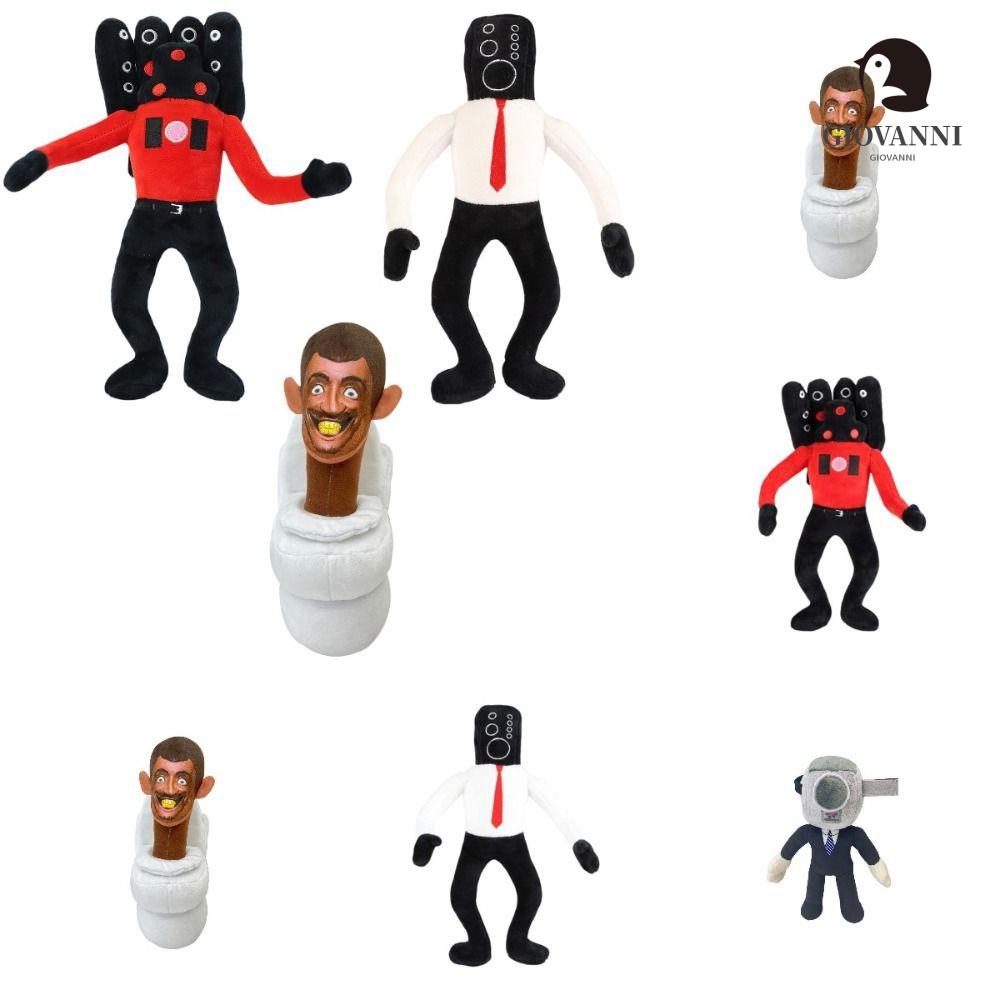 GIOVANNI Skibidi Đồ chơi nhồi bông Hình Người Đàn Ông Ngồi Toilet Mềm Mại Đáng Yêu