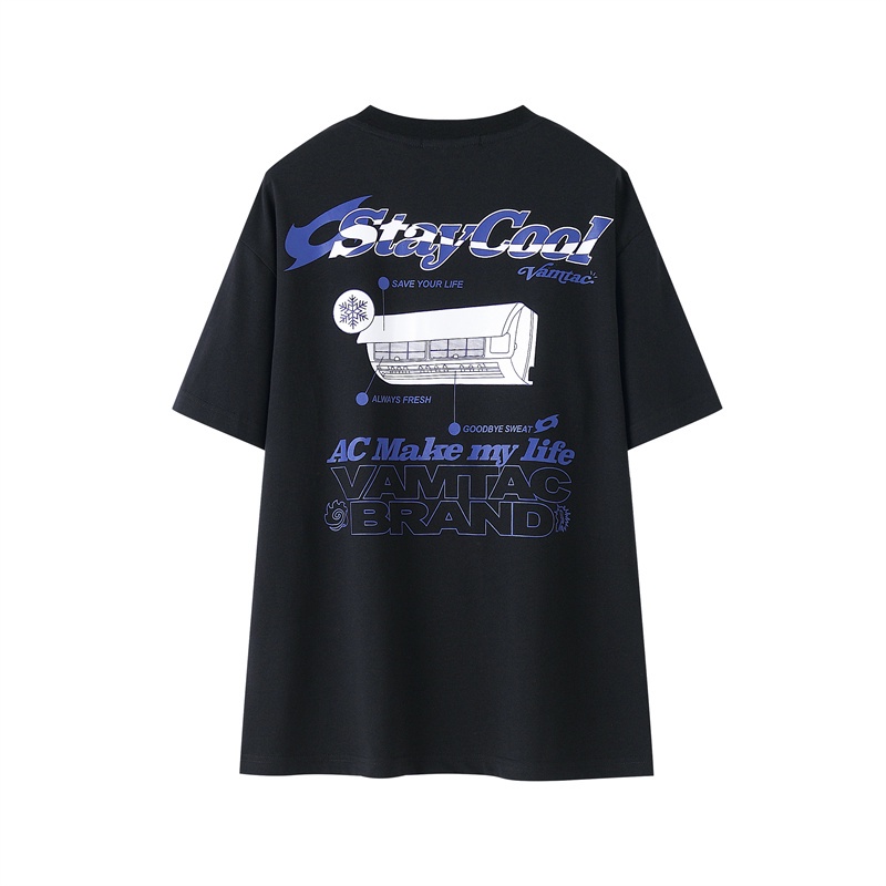 Áo Thun Tay Ngắn Cổ Tròn Dáng Rộng Thời Trang Mùa Hè Cho Nam Và Nữ