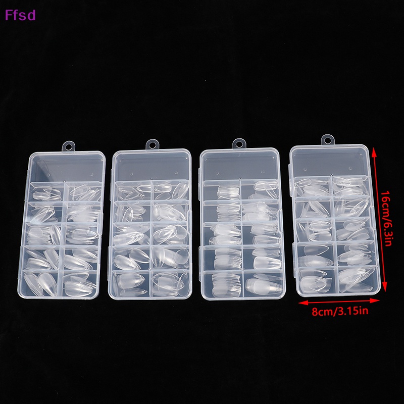 {Ffsd} Hộp 120 Móng Tay Giả Dạng Nhấn Hình Vuông Có Độ Che Phủ Cao Làm Móng Giả