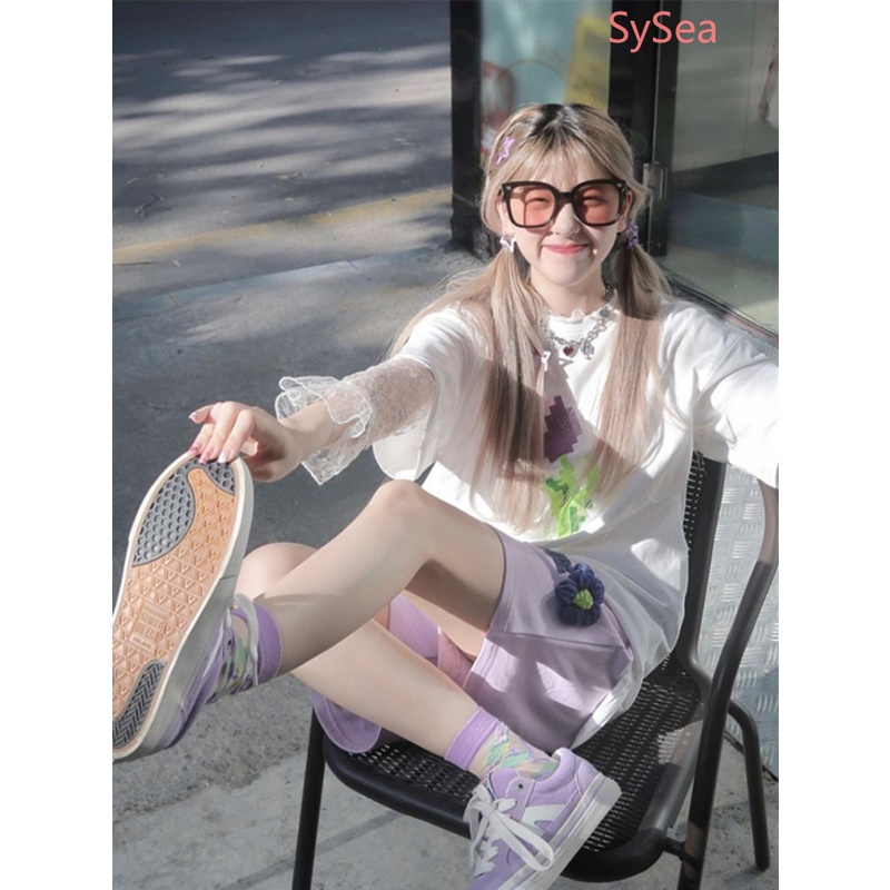 Bộ Áo Sơ Mi Dáng Rộng + Quần Short Xinh Xắn Theo Phong Cách Mùa Hè Hàn Quốc Dành Cho Nữ