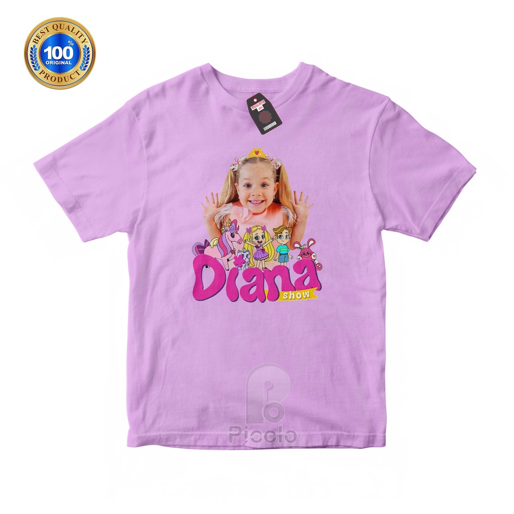 Áo thun cho bé gái in hình DIANA/DIANA AND ROMA dễ thương, chất liệu cotton mềm mát - NTKID
