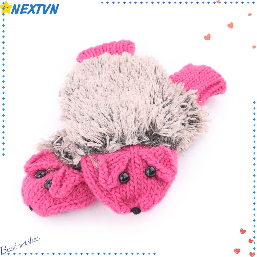NEXTVN Găng Tay Đan Len Hình Nhím Hoạt Hình Dễ Thương