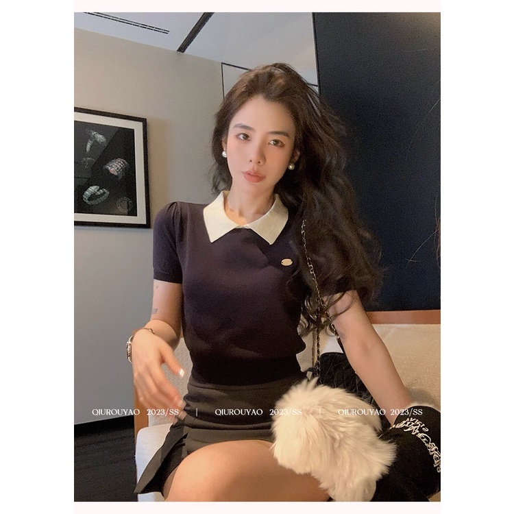 Áo Thun 100% Cotton Tay Ngắn Phong Cách Hàn Quốc Cho Nữ