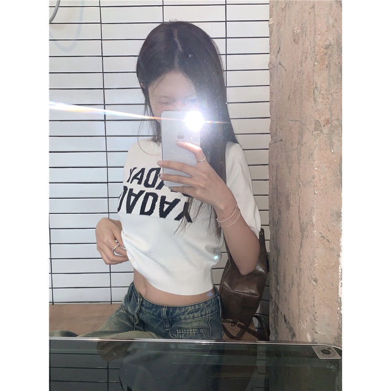 Áo Thun 100% Cotton Tay Ngắn Phong Cách Hàn Quốc Cho Nữ