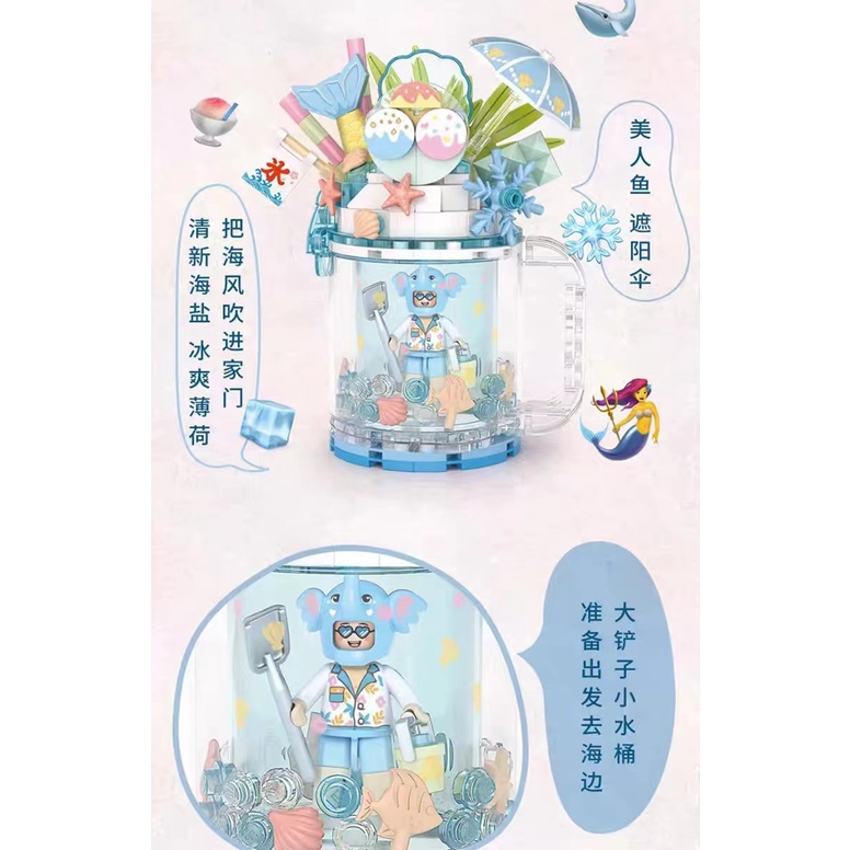 Loz Bộ Đồ Chơi Lắp Ráp Mô Hình Ly Kem Lấp Lánh Cho Bé