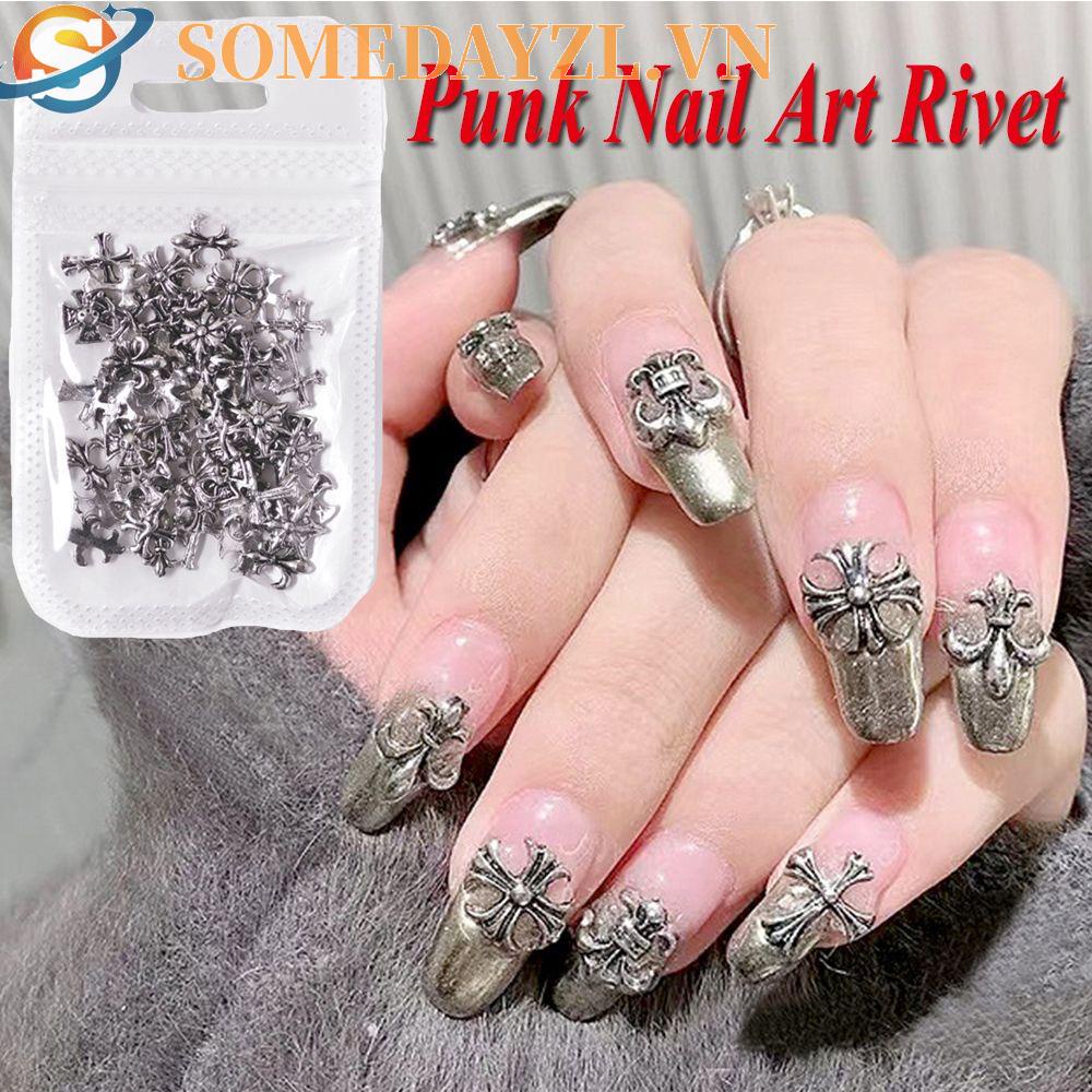 SOMEDAYZL Set 50 Đinh Tán 3D Đính Móng Nghệ Thuật