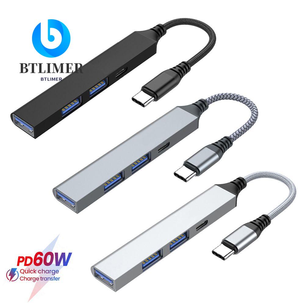 BTLIMER Bộ Chia 4 Cổng Type-C Bằng Hợp Kim Nhôm Cho Bàn Phím Và Chuột