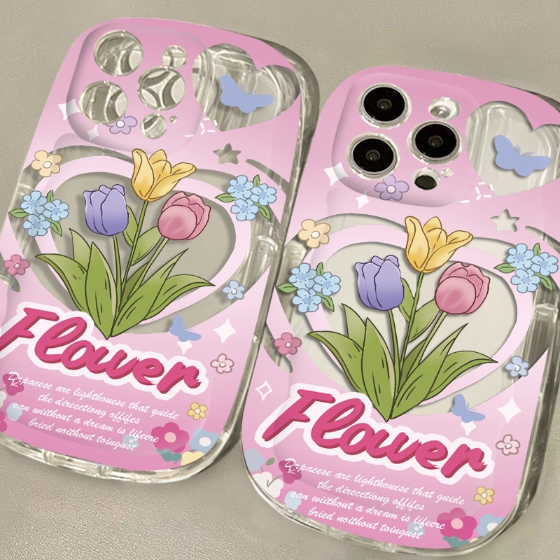 Ốp Điện Thoại TPU Dẻo Trong Suốt Họa Tiết Hoa Xinh Xắn Cho IPhone 11 12 13 14 Pro Max 7 8 Plus X XS XR SE 2020
