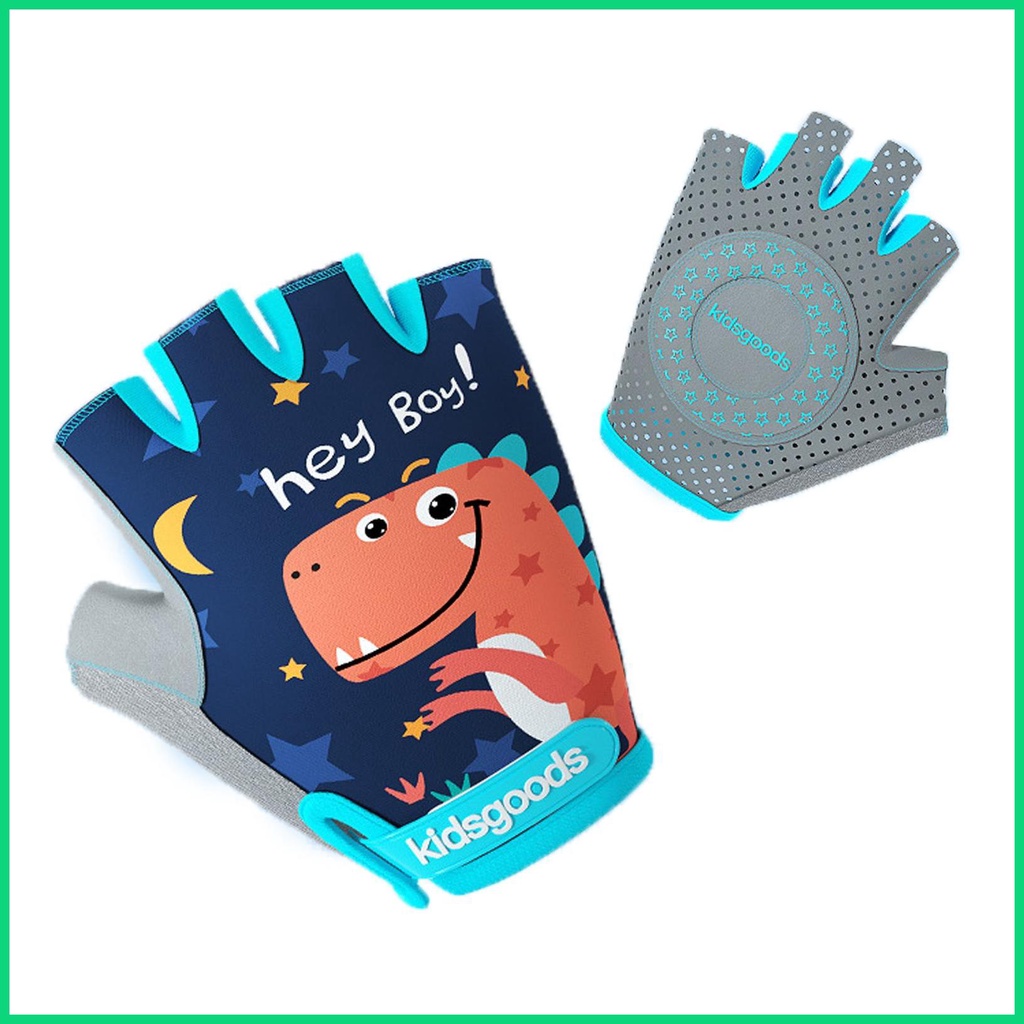 Găng Tay Hở Ngón Chống Trượt In Họa Tiết Xinh Xắn Dành Cho Các Bé
