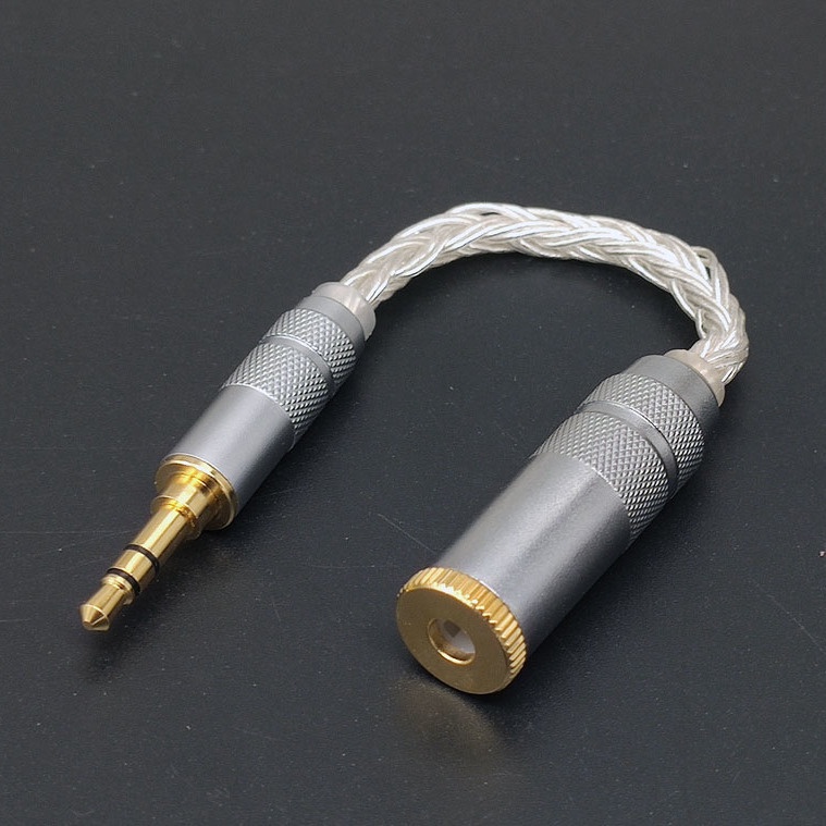 16-strand single crystal copper upgrade line Silver Line 16-strand 4.4 Conversion line balanced conversion head plug conversion wire audio accessories JZDX
