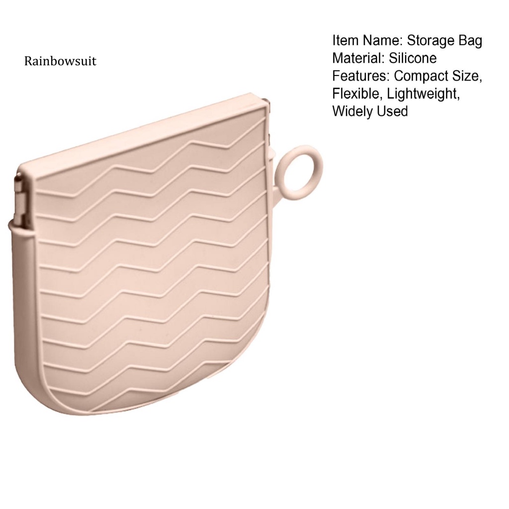 Túi Đựng Dây Cáp Dữ Liệu / Tai Nghe / Son Môi / Chìa Khóa Bằng Silicone Nhỏ Gọn Linh Hoạt Dành Cho Văn Phòng