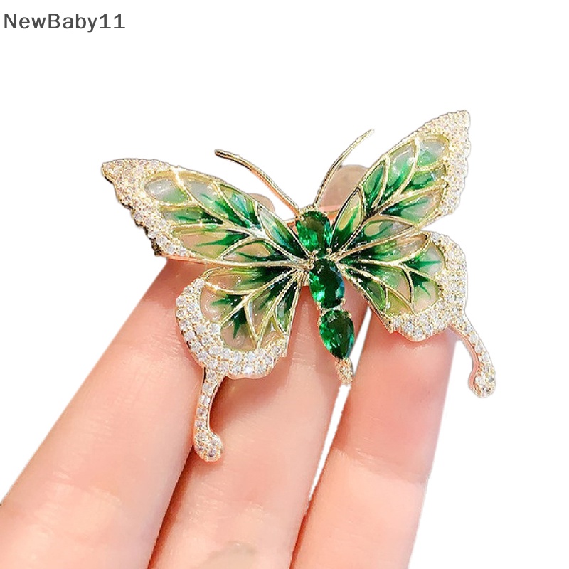 Ghim Cài Áo Hình Bướm Đính Đá Pha Lê Phong Cách Vintage