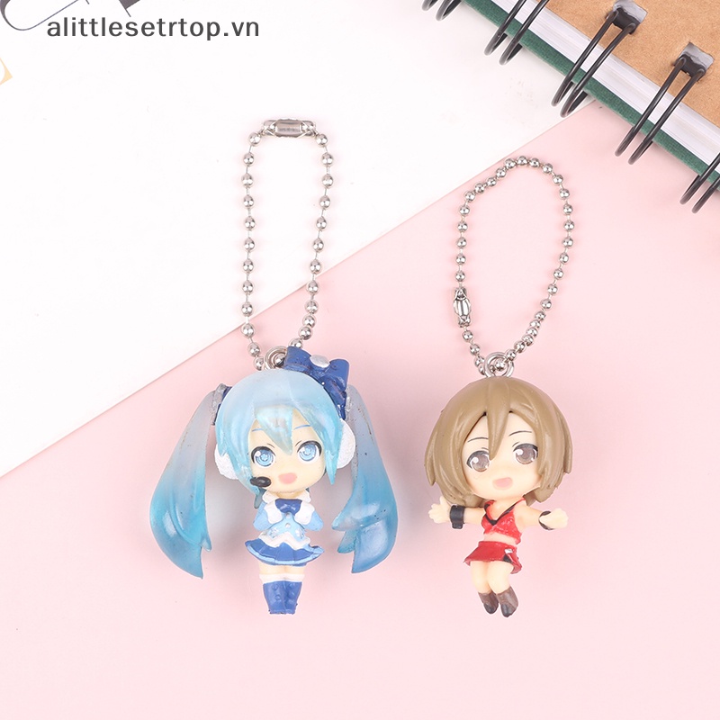 Alittlesetrtop 1pc 4cm hatsune miku keychain keyring quà tặng kawaii cho bé gái hình anime dễ thương.