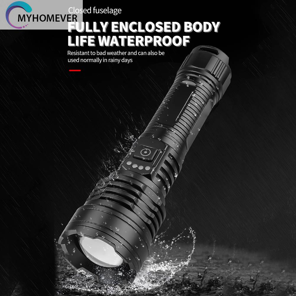 Đèn Pin Cầm Tay 2500LM Sạc Được Loại C Dùng Khi Đi Cắm Trại