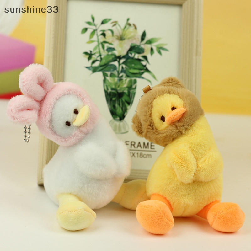 Móc Khóa Hình Chú Vịt Nhồi Bông Dễ Thương Sáng Tạo