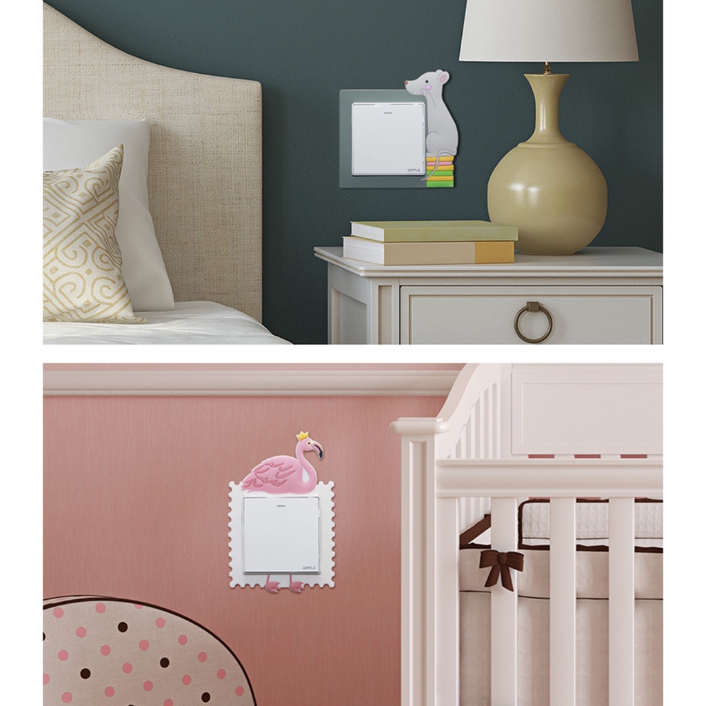 Miếng Dán Công Tắc Đèn Hình Động Vật Bằng Silicon Thân Thiện Với Môi Trường