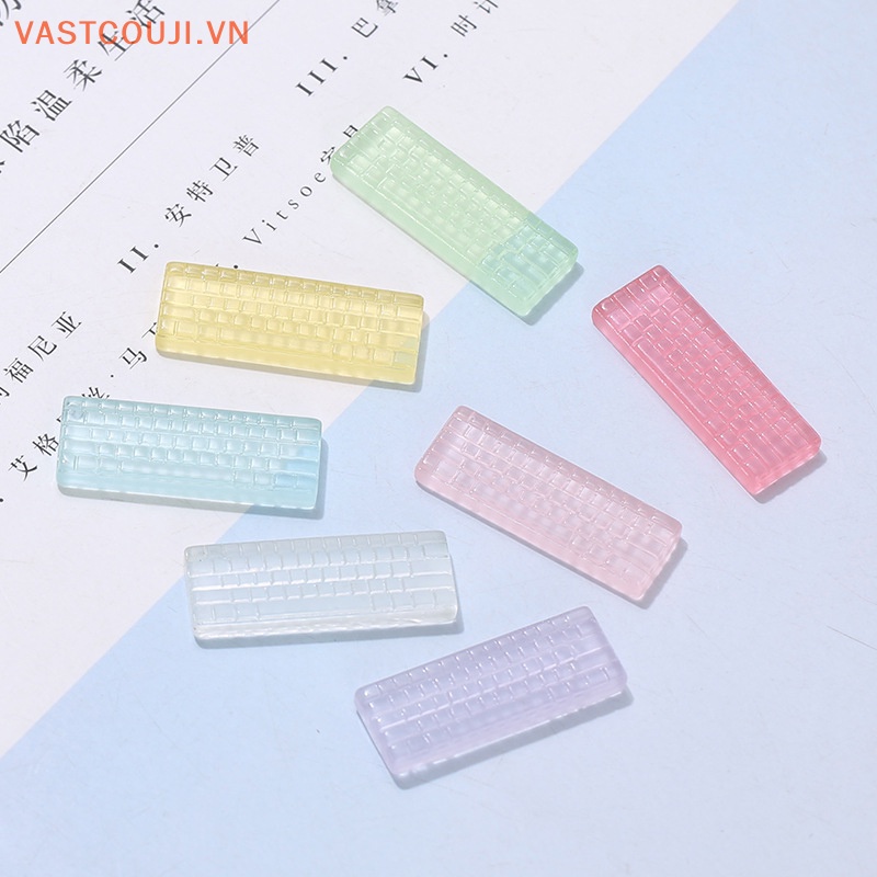 Bộ 2 Mô Hình Kem VASTJI Mini Màu Dạ Quang Dùng Trang Trí Nhà Búp Bê