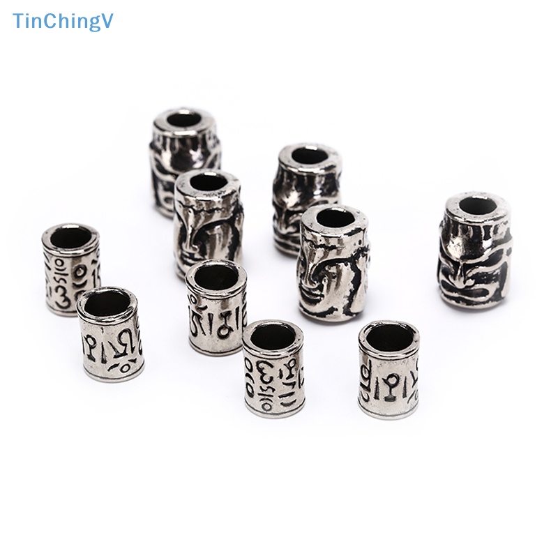 Set 5 Hạt Kim Loại Hình Đầu Lâu Làm Vòng Tay Paracord