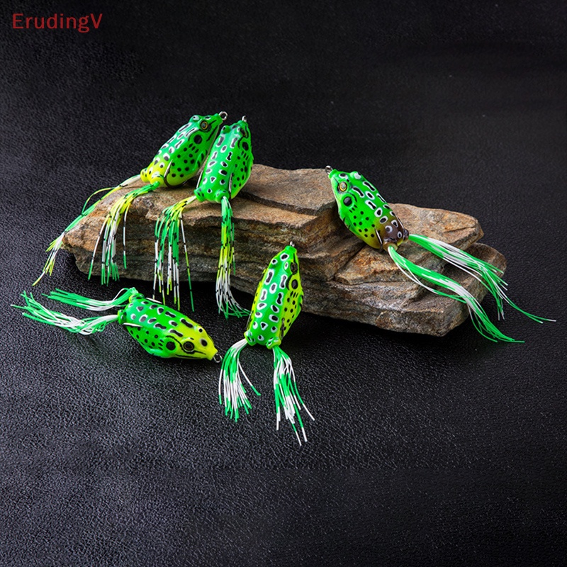 Mồi Câu Cá Giả Hình Ếch 5cm 8g Mềm Mại Thiết Kế Hai Lưỡi Câu Tiện Dụng