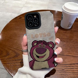 Ốp Điện Thoại Chống Vỡ Có Sẵn Cho IPhone11 12 Pro Max X XR XS Max SE Apple 7 Plus 8 Plus IPhone 13 Pro Max IPhone 14 Pro Max Phim Hoạt Hình Gấu Đỏ Cao Cấp Mềm