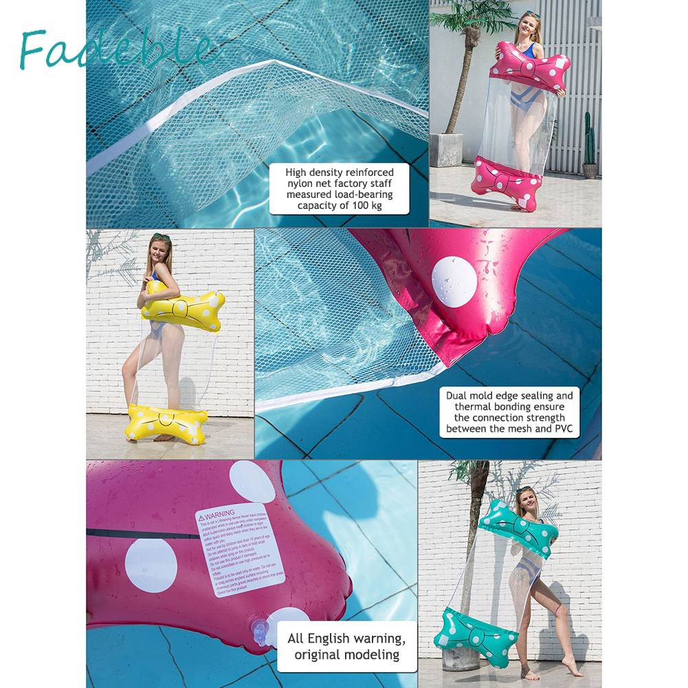 Phao Bơi Bơm Hơi Hình Nơ Gấp Gọn Tiện Dụng