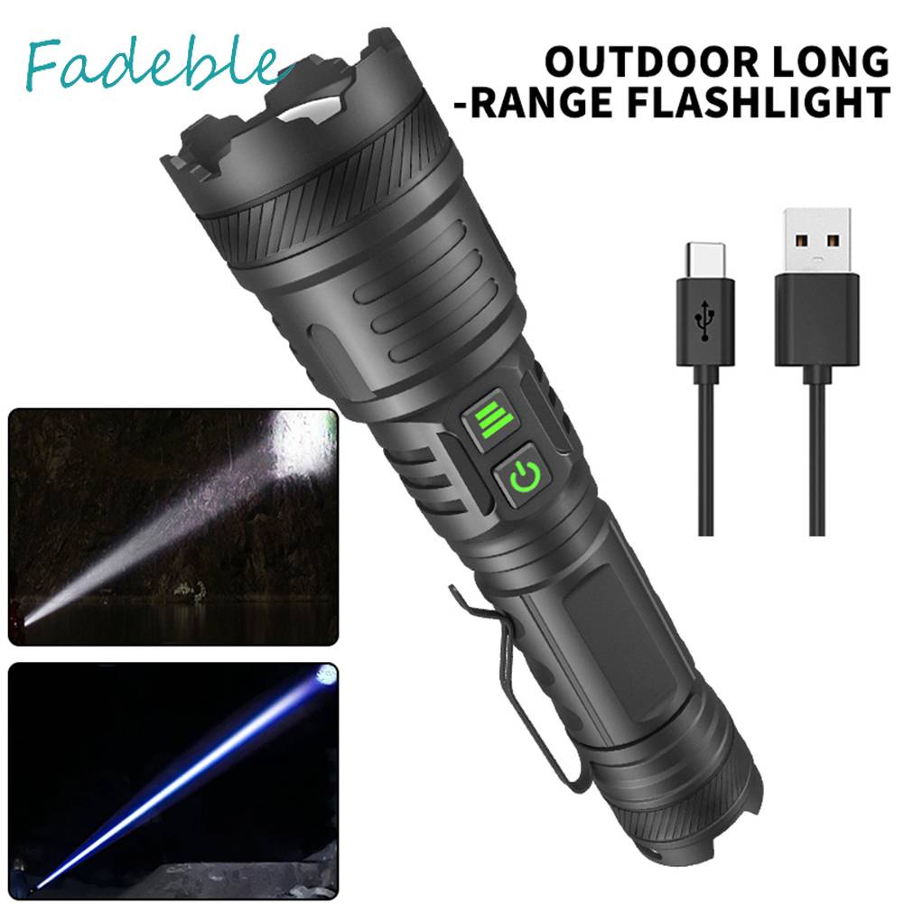 Đèn Pin Chống Nước IPX4 1200LM 30W LED Có Thể Sạc Lại Bằng Cổng USB