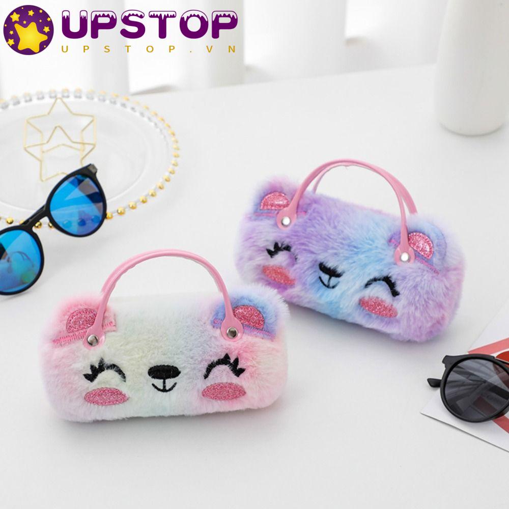UPSTOPVN Hộp Đựng Mắt Kính Phủ Lông Họa Tiết Hoạt Hình Nhiều Màu Dễ Thương Chống Áp Lực