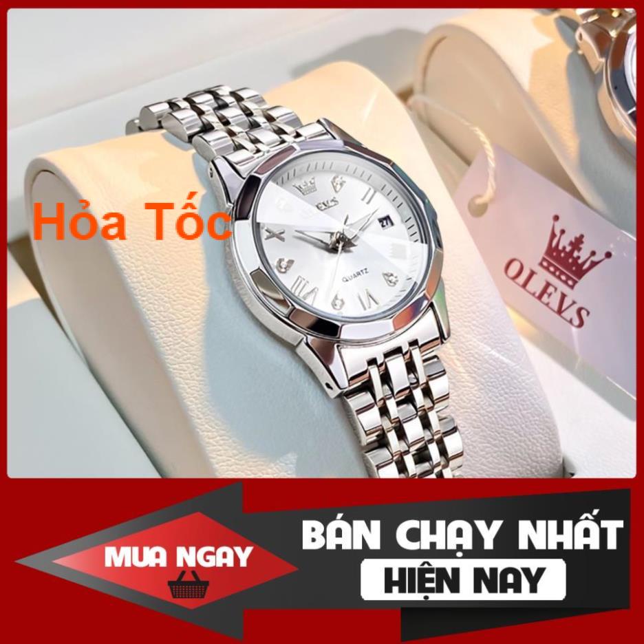 [TOP SALE] OLEVS 9931 Đồng hồ nữ chính hãng Dây đeo bằng thép không gỉ Lịch có chức năng phát sáng Chống thấm nước