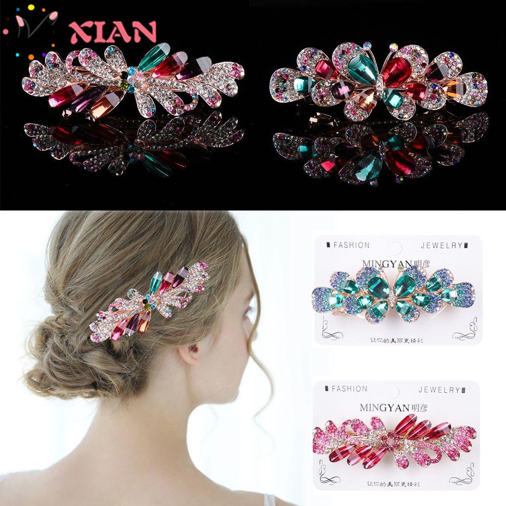 XIANTIN Kẹp Tóc Đuôi Ngựa Đính Hoa