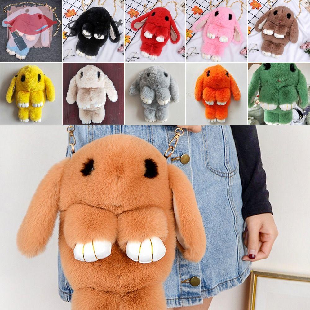 SOFTNESS Túi Tote Đeo Chéo Hình Thỏ Dễ Điều Chỉnh Thời Trang Cho Bạn Gái