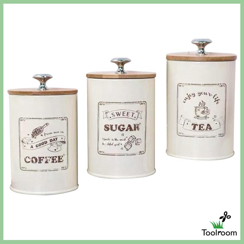 Set 3 Hũ Đựng Hạt Cà Phê / Đường Tiện Dụng Cho Nhà Bếp