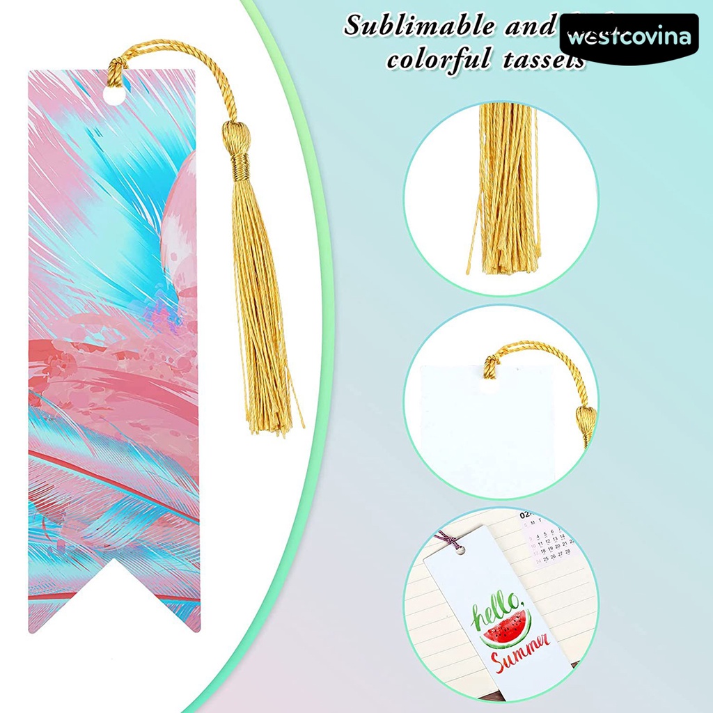 [WSTN]✎1 Bộ Đánh Dấu Sách Bằng Acrylic Trong Suốt Nhiều Màu Sắc Tua Rua Chưa Hoàn Thành