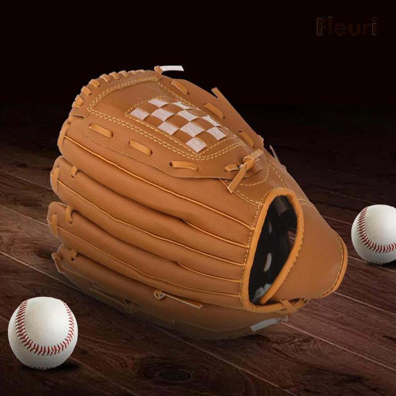 Găng Tay Bóng Chày Và Bóng Lông Mềm Mại Màu Nâu Sturdy Cho Trẻ Em Và Người Lớn