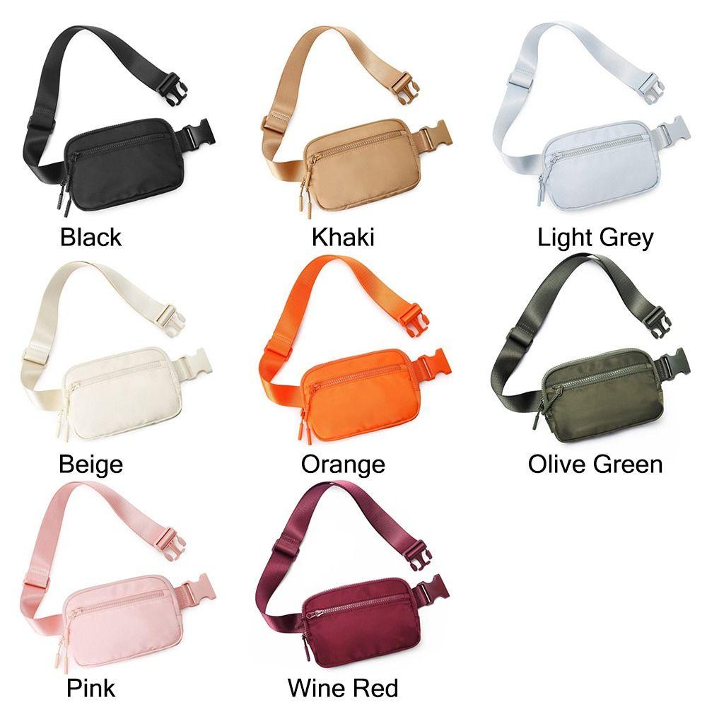 LEISURE Túi Đeo Hông Mini Gọn Nhẹ Có 4 Dây Khóa Kéo Tùy Chỉnh Thời Trang Cho Nữ Tập Thể Dục / Chạy Bộ / Leo Núi