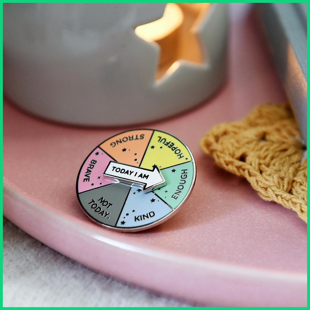 Ghim Cài Áo Bằng Acrylic Hình Tròn In Hoạt Hình Vui Nhộn Có Thể Xoay Tương Tác Cho Nữ Bojiwvn