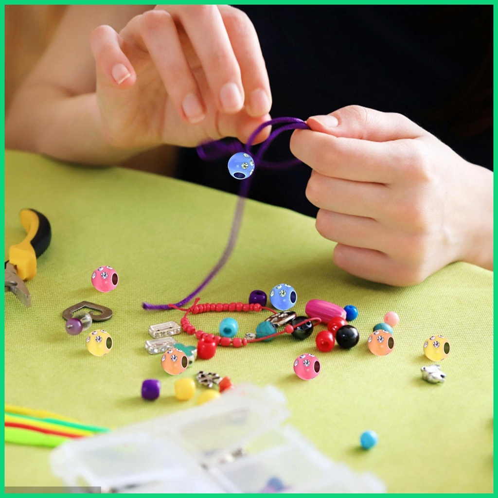 Bộ 50 Hạt Tròn Bằng Acrylic Chống Thấm Nước Trang Trí Vòng Đeo Tay DIY