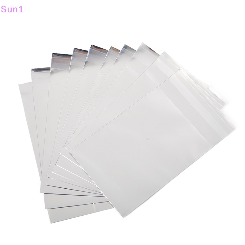 Sun1 > Túi Zip Lá Nhôm Phẳng Có Thể Đóng Lại Chống Nước Đựng Thẻ Màu Bạc Bảo Vệ Tốt