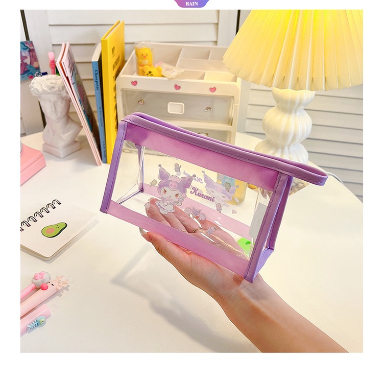 1 Túi Đựng Bút Bằng PVC Trong Suốt Hình Cinnamoroll Kuromi My Melody Dễ Thương