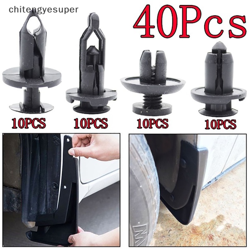 FENDER Set 40 Đinh Tán Nhựa Phụ Tùng Cho Xe Ô Tô