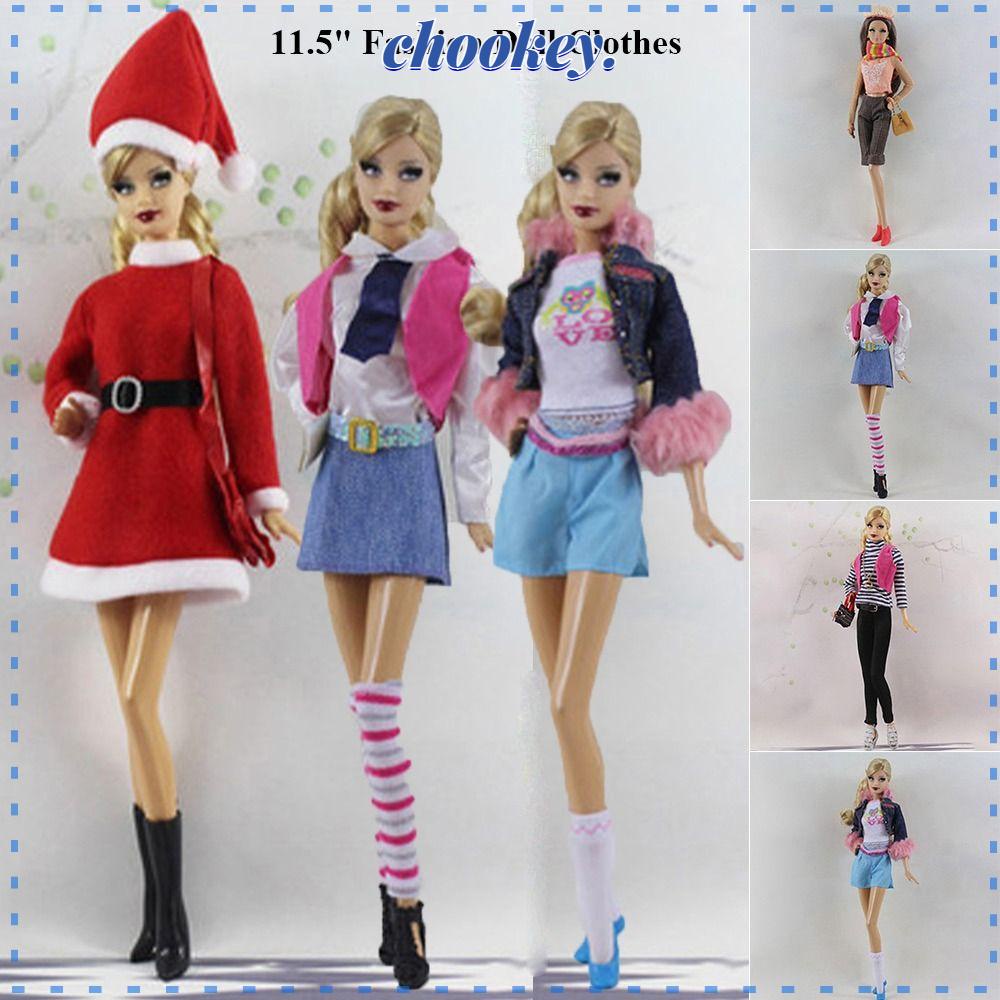 CHOOKEY Bộ Quần Jeans Và Áo Hoa Xinh Xắn Dành Cho Búp Bê 1 / 6