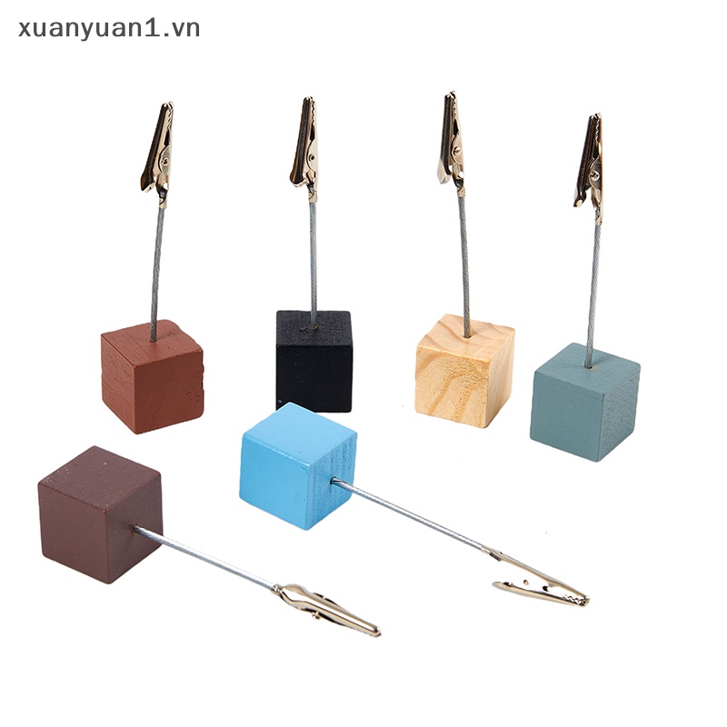 Giá Đỡ Kẹp Ảnh Để Bàn Bằng Gỗ Và Kim Loại Kiểu Dáng Vintage