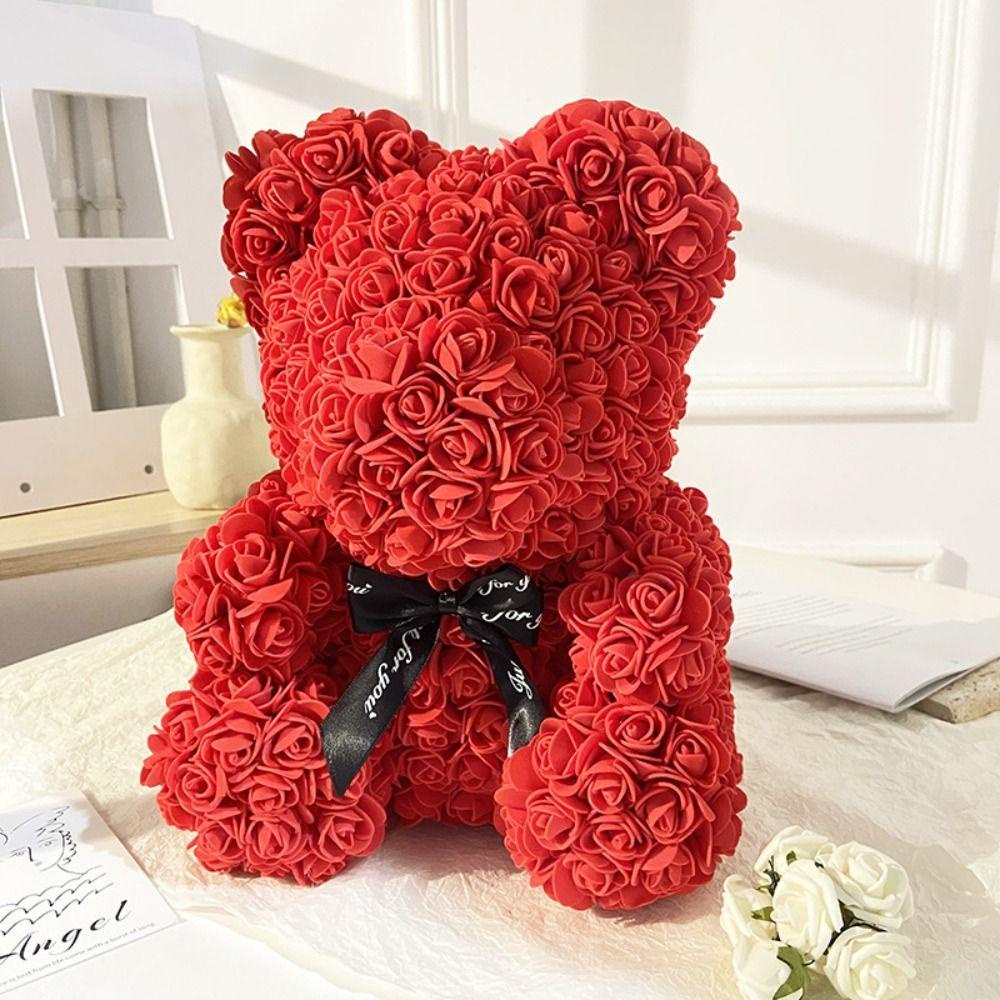 MXMUSTY Gấu Bông 18 / 25 / 30CM Họa Tiết Hoa Hồng Nhiều Màu Sắc Chất Lượng Cao Cho Ngày Valentine