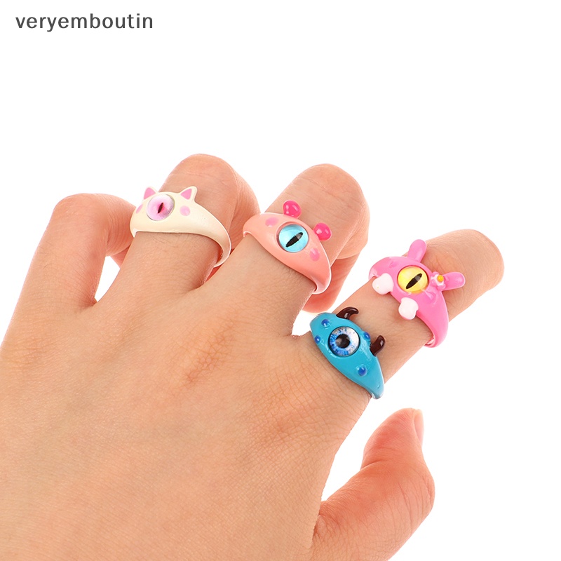 Nhẫn Cưới Dạng Hở Hình Mắt Mèo Màu Xanh Lá Cây Dễ Thương Thời Trang Cho Nữ