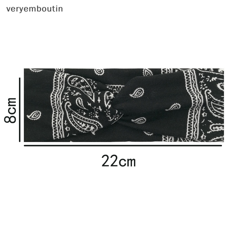 Băng Đô Bandana Vải Cotton Co Giãn in Họa Tiết Dùng Khi Rửa Mặt / Trang Điểm / Chơi Thể Thao