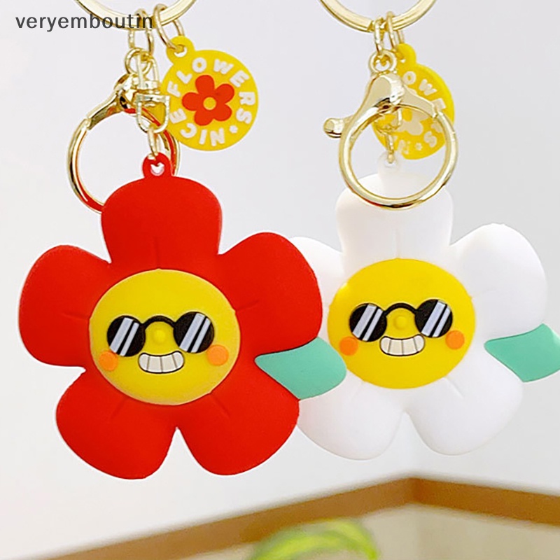 Móc Khóa Nhỏ Hình Hoa Hoạt Hình Dễ Thương Dành Cho Cặp Đôi