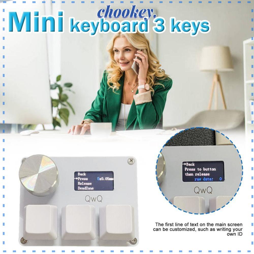 CHOOKEY Nút Vặn Bàn Phím Chơi Game Macro Với Màn Hình Màu OSU O3C