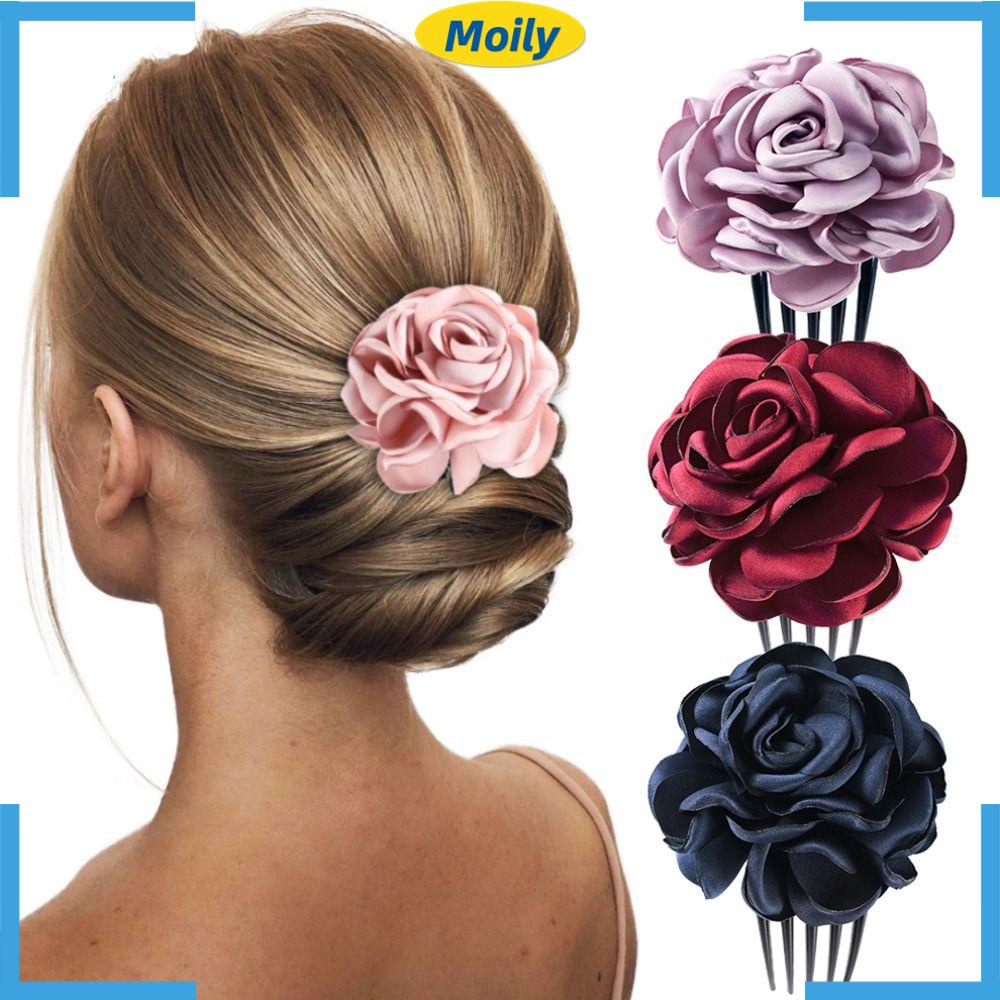 MOILYVN Lược Cài Tóc Hình Hoa Thời Trang Cho Cô Dâu