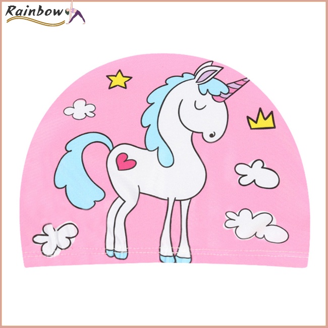 Mũ Bơi Co Giãn Tốt In Hoạt Hình Dễ Thương Dành Cho Bé